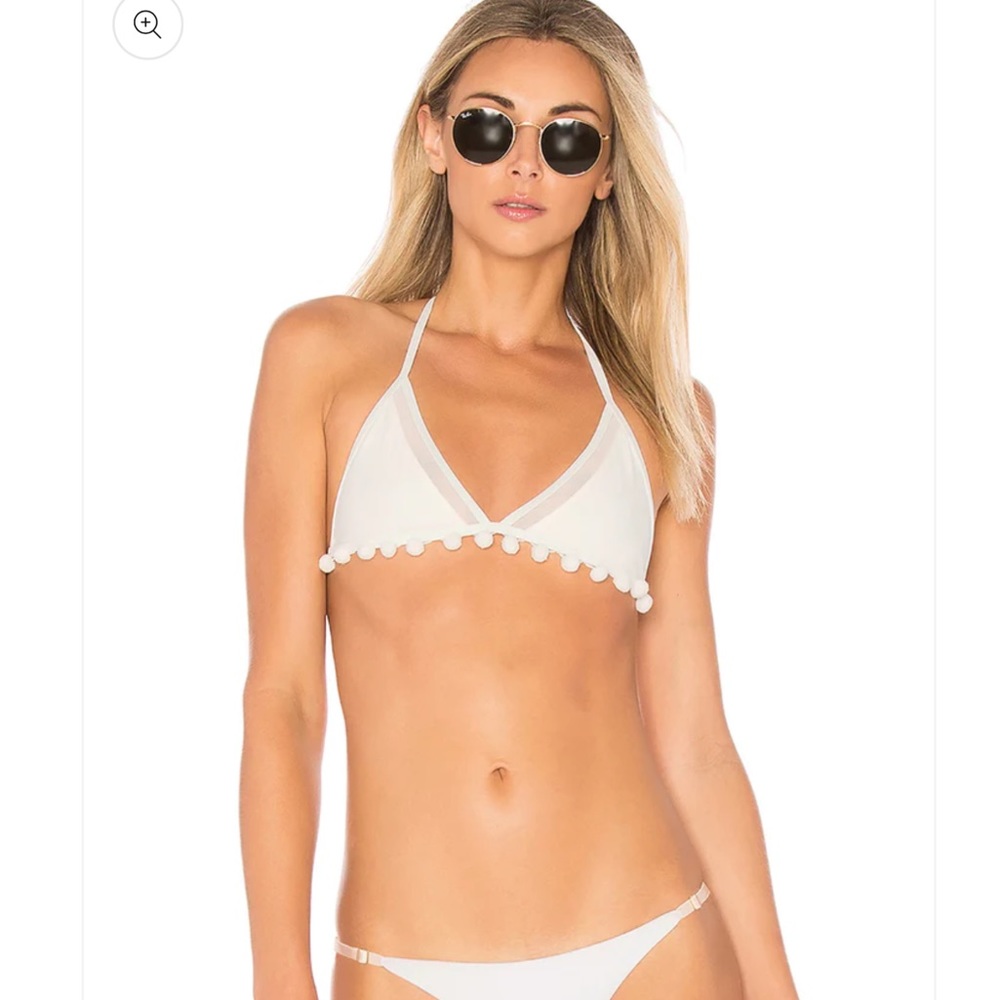 Tularosa Nina Bikini Top in Ivory, Size: L